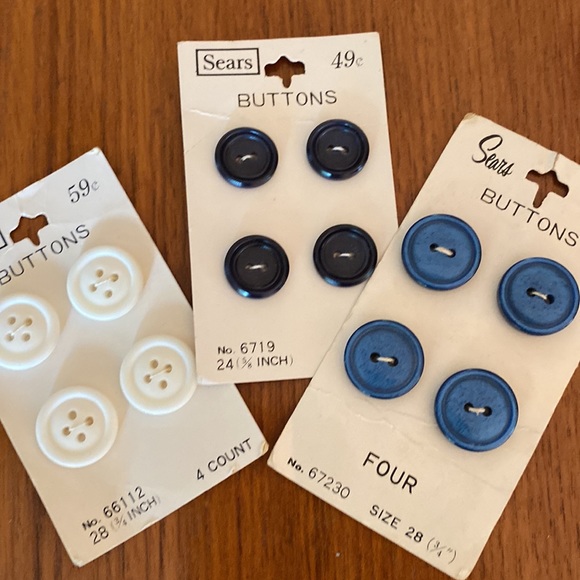 VTG 10 Sears Button Cards-46 Buttons - Picture 3 of 9
